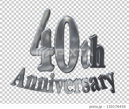 3DCG文字“40週年/40週年紀念馬克·斯帕克” 3DCG文字“40週年/40週年紀念馬克·斯帕克” 130176456