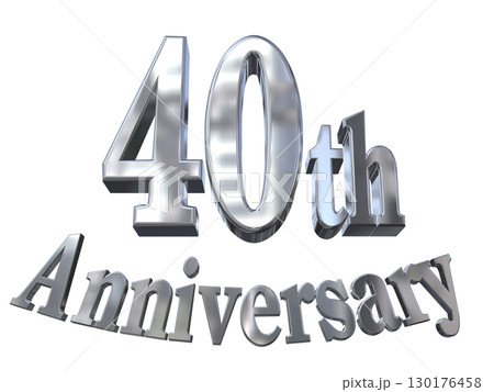 3DCG文字「40th Anniversary/40周年マークキラキラ」 130176458