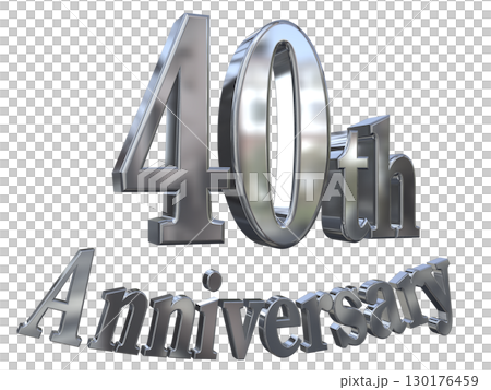 3DCG text "40th Anniversary/40th Anniversary Mark Sparkle" 130176459