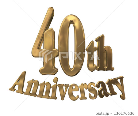 3DCG文字「40th Anniversary/40周年マークキラキラ」 3DCG文字「40th Anniversary/40周年マークキラキラ」 130176536