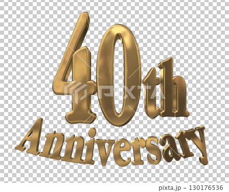 3DCG文字「40th Anniversary/40周年マークキラキラ」 3DCG文字「40th Anniversary/40周年マークキラキラ」 130176536