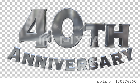 3DCG文字“40週年/40週年紀念馬克·斯帕克” 3DCG文字“40週年/40週年紀念馬克·斯帕克” 130176550