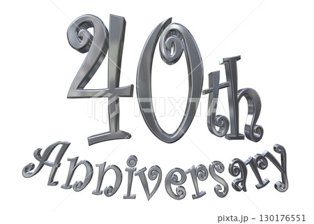 3DCG文字「40th Anniversary/40周年マークキラキラ」 3DCG文字「40th Anniversary/40周年マークキラキラ」 130176551