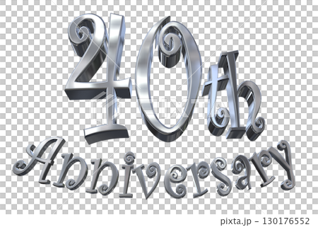 3DCG text "40th Anniversary/40th Anniversary Mark Sparkle" 3DCG text "40th Anniversary/40th Anniversary Mark Sparkle" 130176552