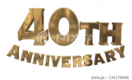 3DCG文字「40th Anniversary/40周年マークキラキラ」 130176698