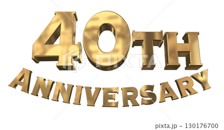 3DCG文字「40th Anniversary/40周年マークキラキラ」 130176700