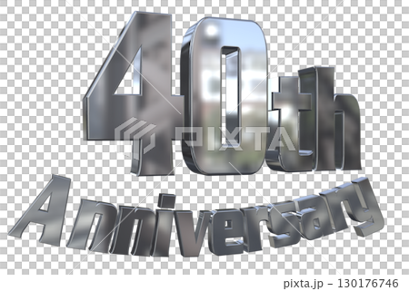 3DCG文字“40週年/40週年紀念馬克·斯帕克” 3DCG文字“40週年/40週年紀念馬克·斯帕克” 130176746