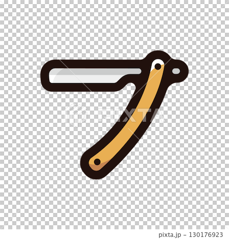 カミソリのイラストアイコン（スタイリング・理髪店・バーバーショップ素材） 130176923