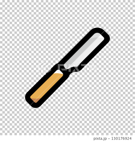 カミソリのイラストアイコン（スタイリング・理髪店・バーバーショップ素材） 130176924
