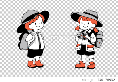 探險家孩子的插圖 130176932