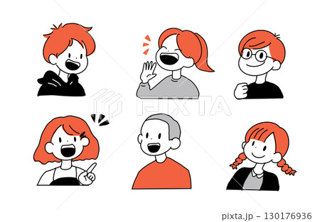 子供たちの表情セット 子供たちの表情セット 130176936