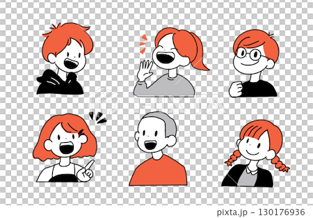 子供たちの表情セット 子供たちの表情セット 130176936
