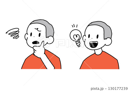 感情の変化を表す子どもキャラクターの手描きイラストセット（ベクター） 130177239