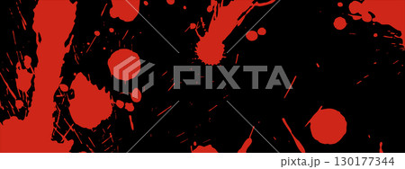Ink blot blood texture. Red splashes, streaks, and drops for spooky backgrounds. Ink blot blood texture. Red splashes, streaks, and drops for spooky backgrounds. 130177344