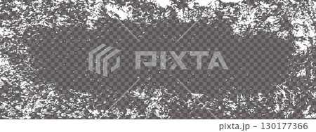 Icy frost border frame. Transparent frozen window textures. 130177366