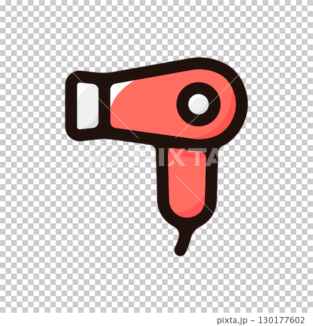 Hair dryer illustration icon (makeup, cosmetic tools, cosmetics material) Hair dryer illustration icon (makeup, cosmetic tools, cosmetics material) 130177602