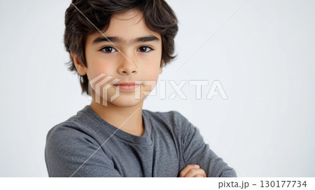 Portrait of a Confident Young Boy 130177734