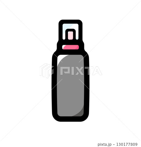 ヘアスプレーのイラストアイコン（メイクアップ・化粧道具・化粧品素材） 130177809