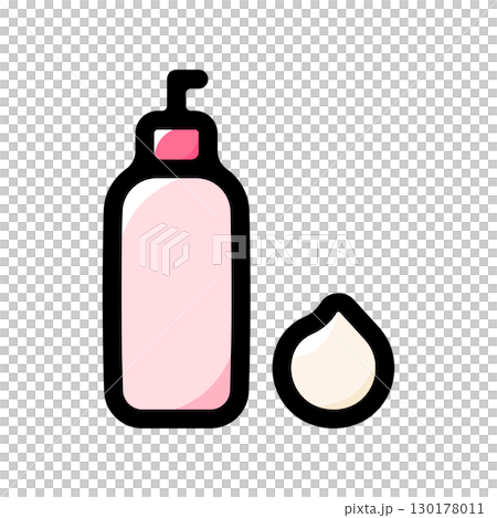 Hair mousse illustration icon (hygiene products, hair care, cosmetics materials) Hair mousse illustration icon (hygiene products, hair care, cosmetics materials) 130178011