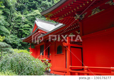 Main hall of Enoshima-Shrine Nakatsunomiya in Enoshima island, Japan 130178277