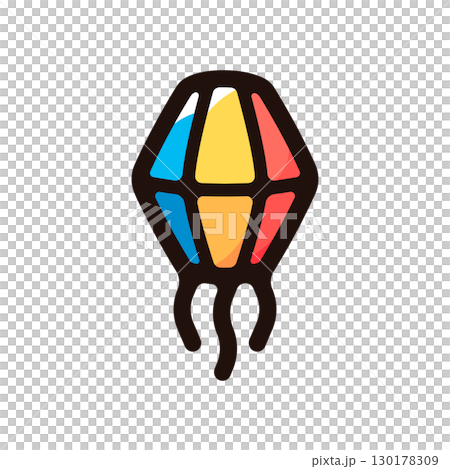 Lantern illustration icon (festival, decoration, event material) 130178309