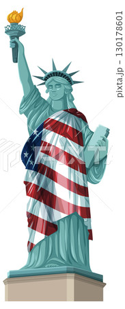 Statue of Liberty with American Flag Overlay Statue of Liberty with American Flag Overlay 130178601