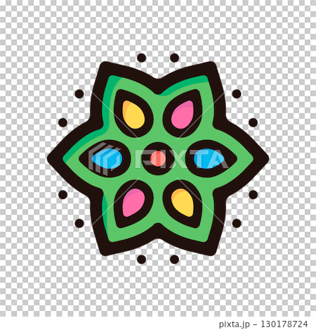 ランゴーリー、ランゴリのイラストアイコン（ヒンドゥー・インド・ディワリ素材） 130178724