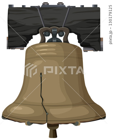 Liberty Bell Vector Illustration with Detailed Design 130179125