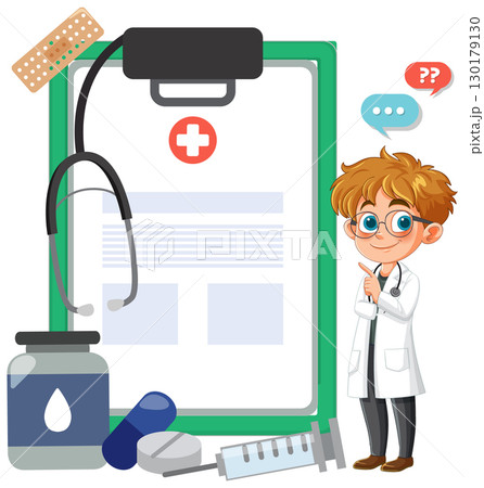 Young Doctor with Medical Supplies 130179130