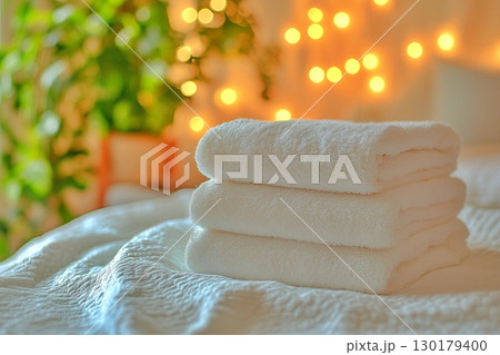 清潔なタオル 130179400
