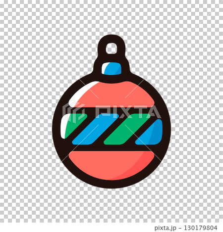 クリスマスの飾りのイラストアイコン（冬・装飾・クリスマス素材） 130179804