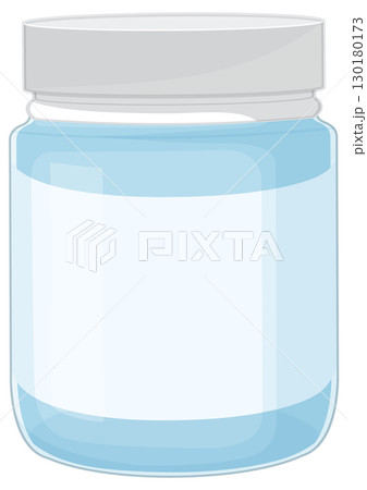 Empty Transparent Plastic Vitamin Jar with White Lid 130180173