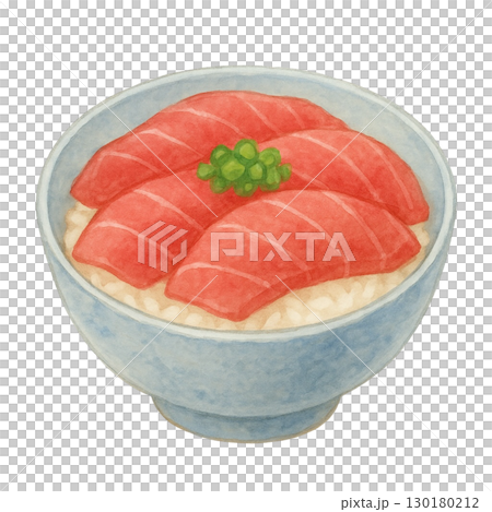 Illustration of tuna bowl Illustration of tuna bowl 130180212