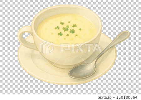 [湯] 濃湯插圖/類型2 130180364