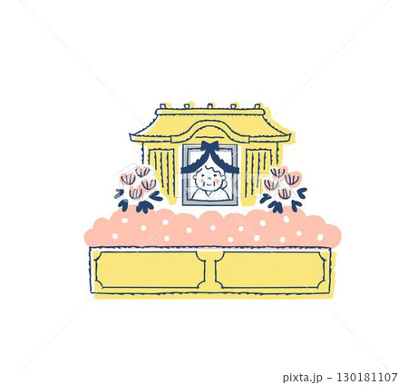 お葬式の花祭壇 130181107