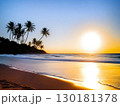 ビーチに沈む夕日 130181378