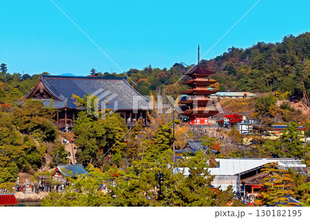 【広島県】紅葉した秋の宮島(厳島神社) 【広島県】紅葉した秋の宮島(厳島神社) 130182195