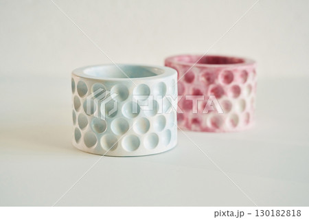 Capacity for candles on the creamy white surface 130182818