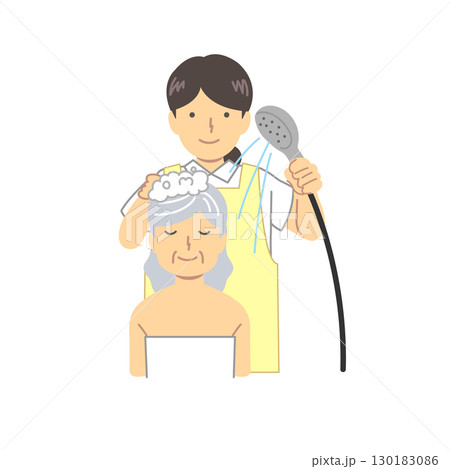 介護：入浴介助：高齢者 130183086