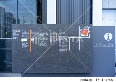 埼玉県　川口市役所（新庁舎・第一庁舎・案内板） 130183700