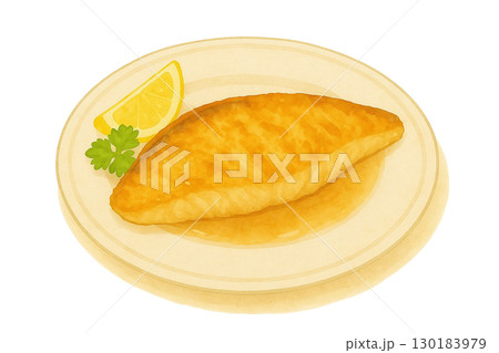 【家庭料理】白身魚のムニエルのイラスト 130183979