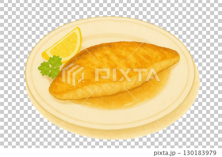 【家庭料理】白身魚のムニエルのイラスト 130183979