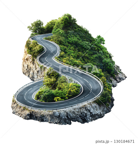 Winding Mountain Road Scenic Route Travel Photography Journey Concept On Transparent Background Winding Mountain Road Scenic Route Travel Photography Journey Concept On Transparent Background 130184671