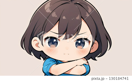 腕を組む女の子 130184741