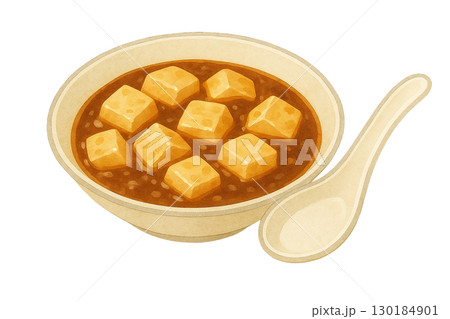 【中華】麻婆豆腐のイラスト 130184901