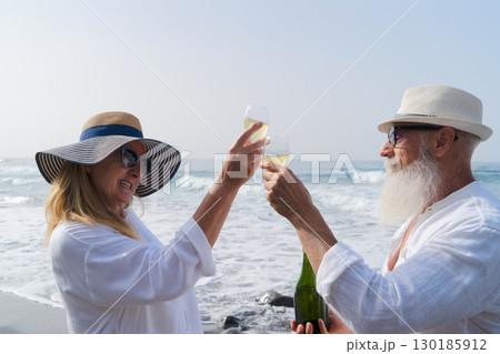 lifestyle with caucasian senior couple lifestyle with caucasian senior couple 130185912