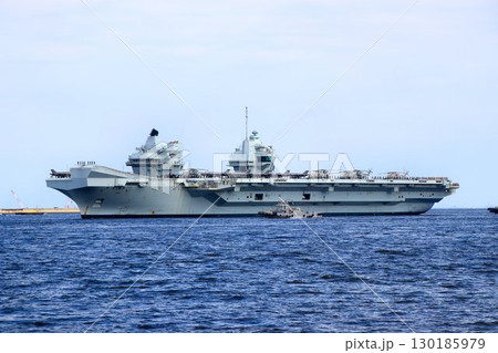 インド太平洋地域の平和維持へ… 東京港に入港する英国海軍・空母『プリンス・オブ・ウェールズ』 130185979