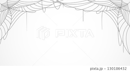 Spider web on a white background. illustration for your design 130186432