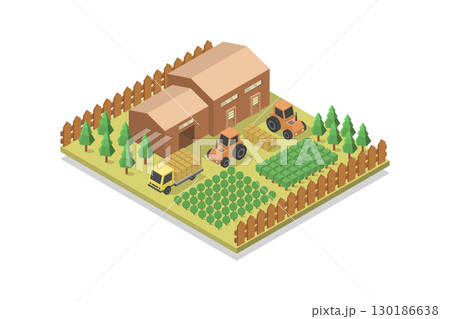 Isometric Farm Isometric Farm 130186638
