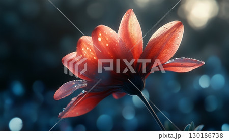 Cyclamen beauty flower vibrant yellow blossom beauty petal nature plant blurred background 130186738